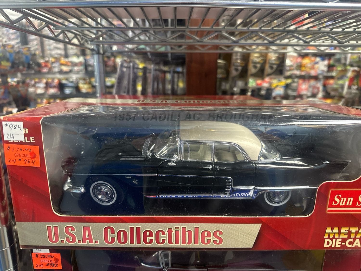 1957 Cadillac Brougham Black W/stainless Roof