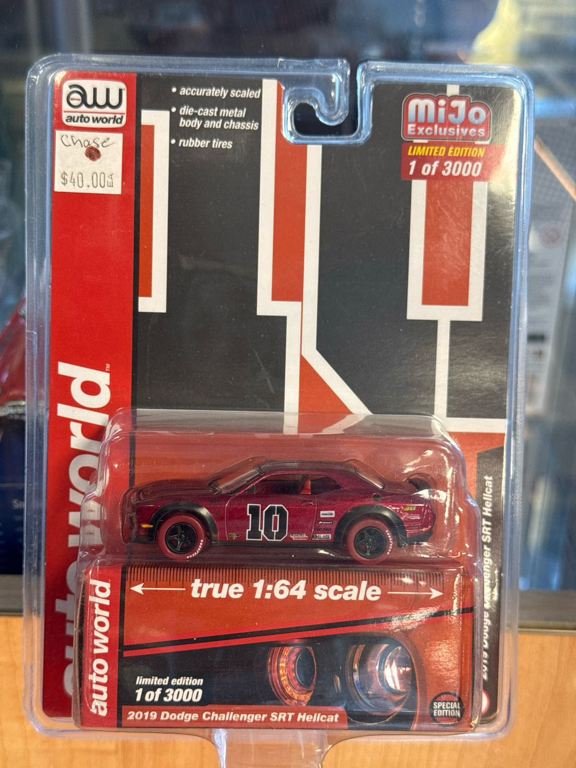 2019 Dodge Challenger SRT Hellcat Chase ULTRA RED NUMBER 10