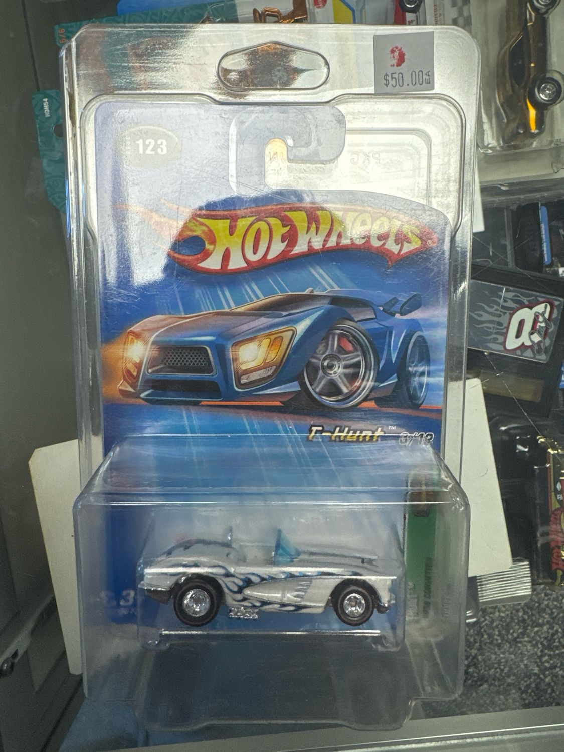 T Hunt 58 Corvette White W/ Flames