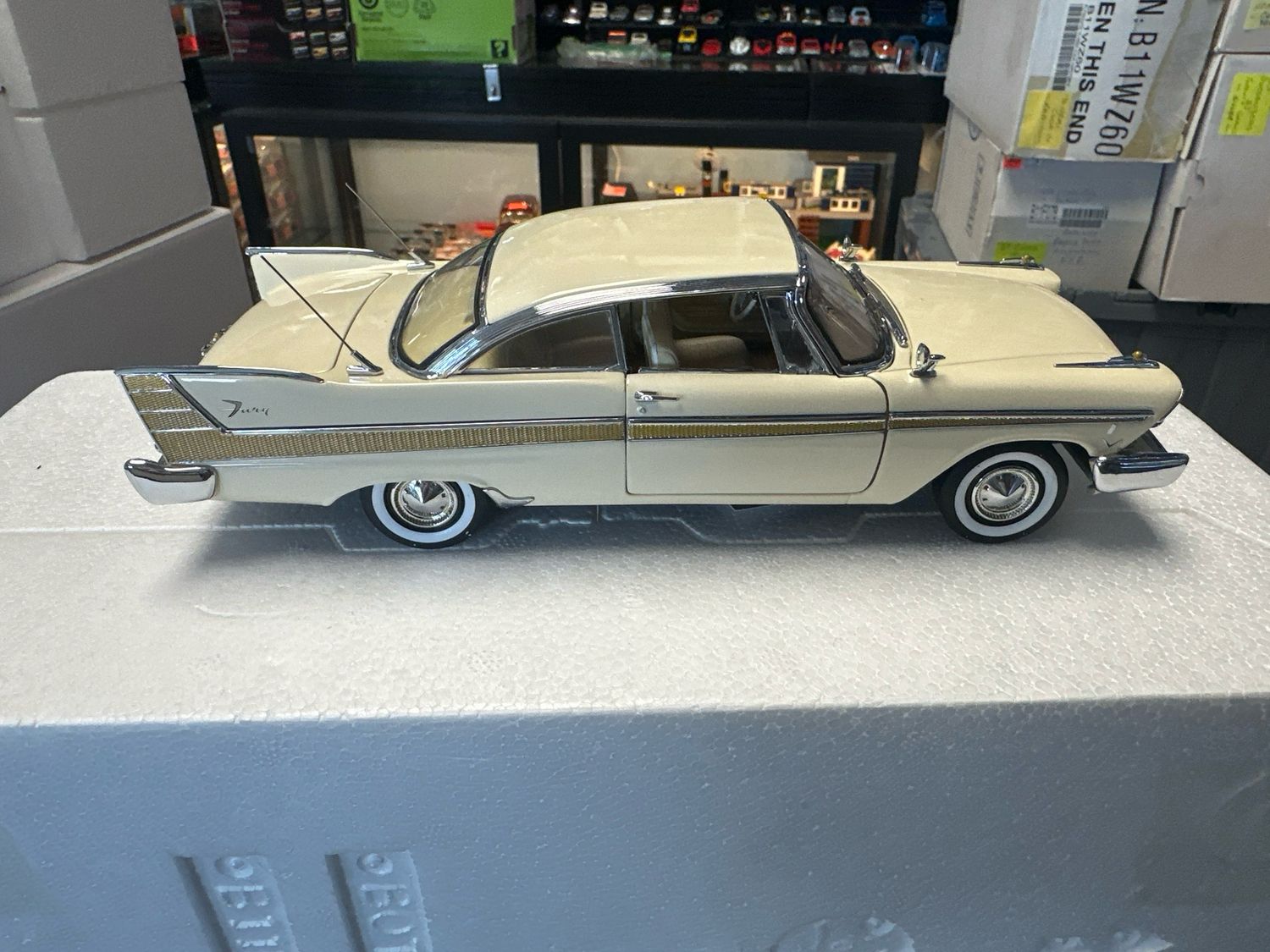57 Plymouth Fury Hard Top Beige