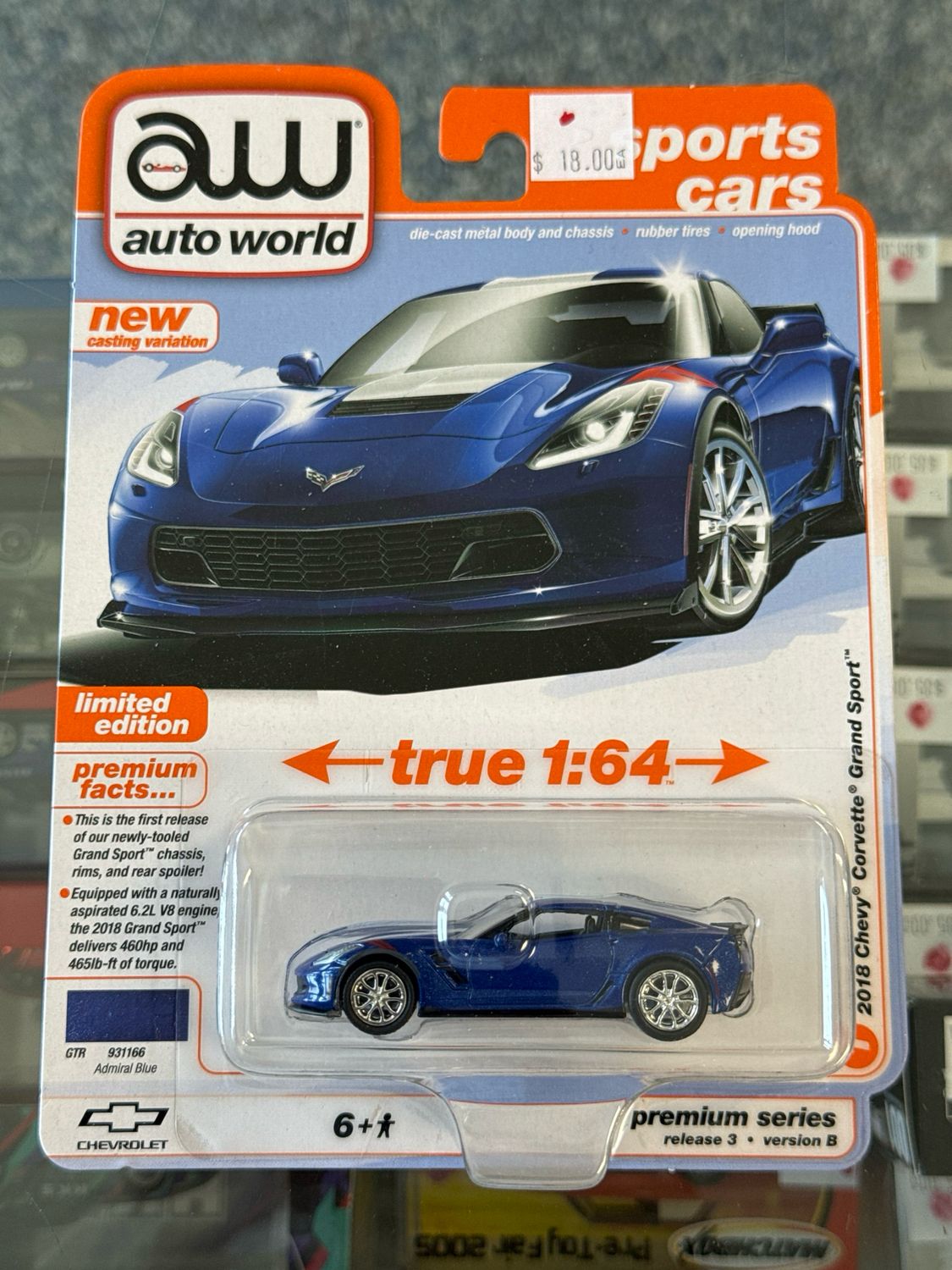 2018 Chevy Corvette Grand Sport ADMIRAL BLUE