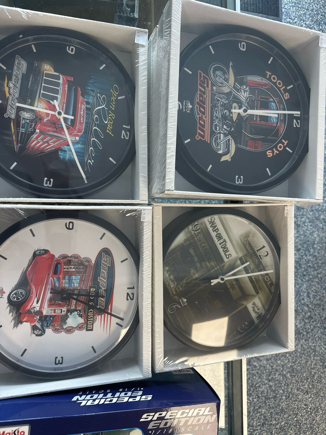 Snap On Tools Clocks Asst.