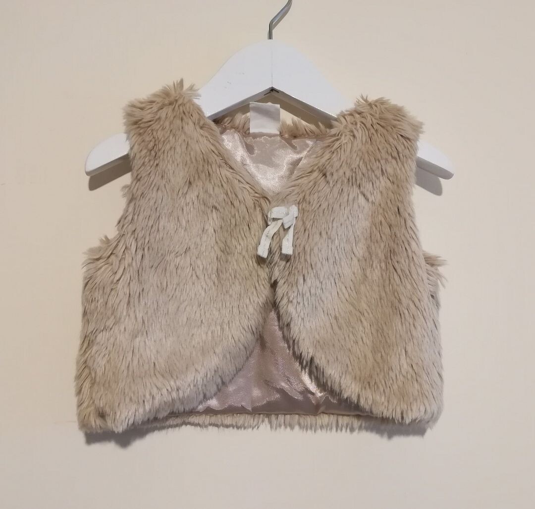 Girls faux fur gilet from H&amp;M