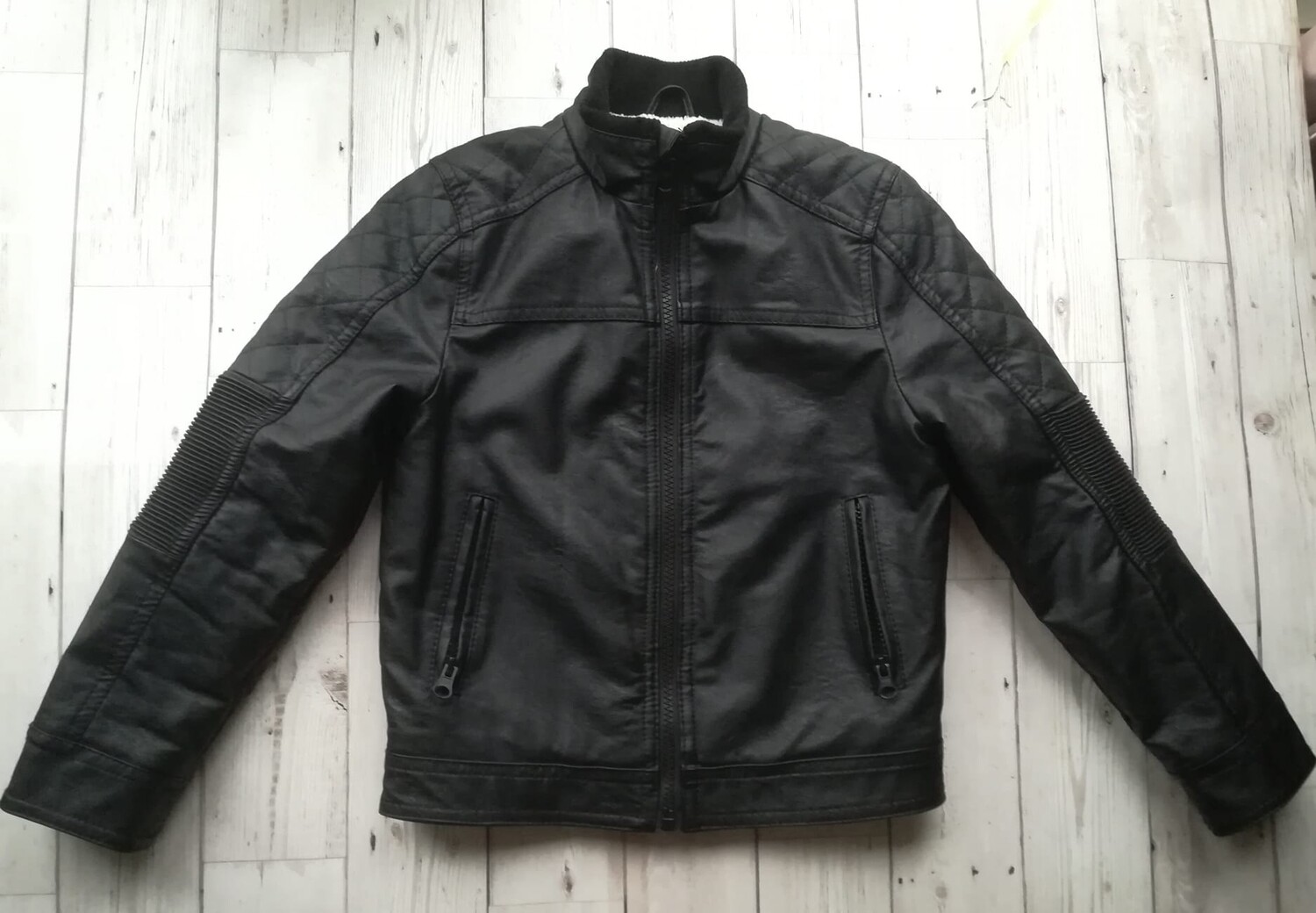Boys leather look jacket from bluezoo