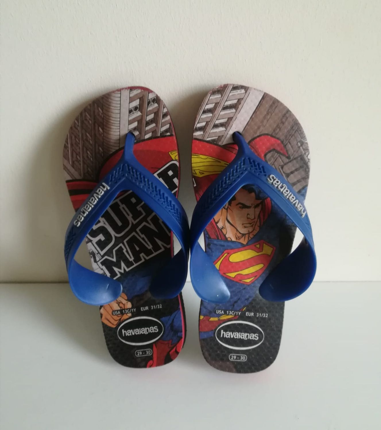 Boys flipflops (havaianas-superman)