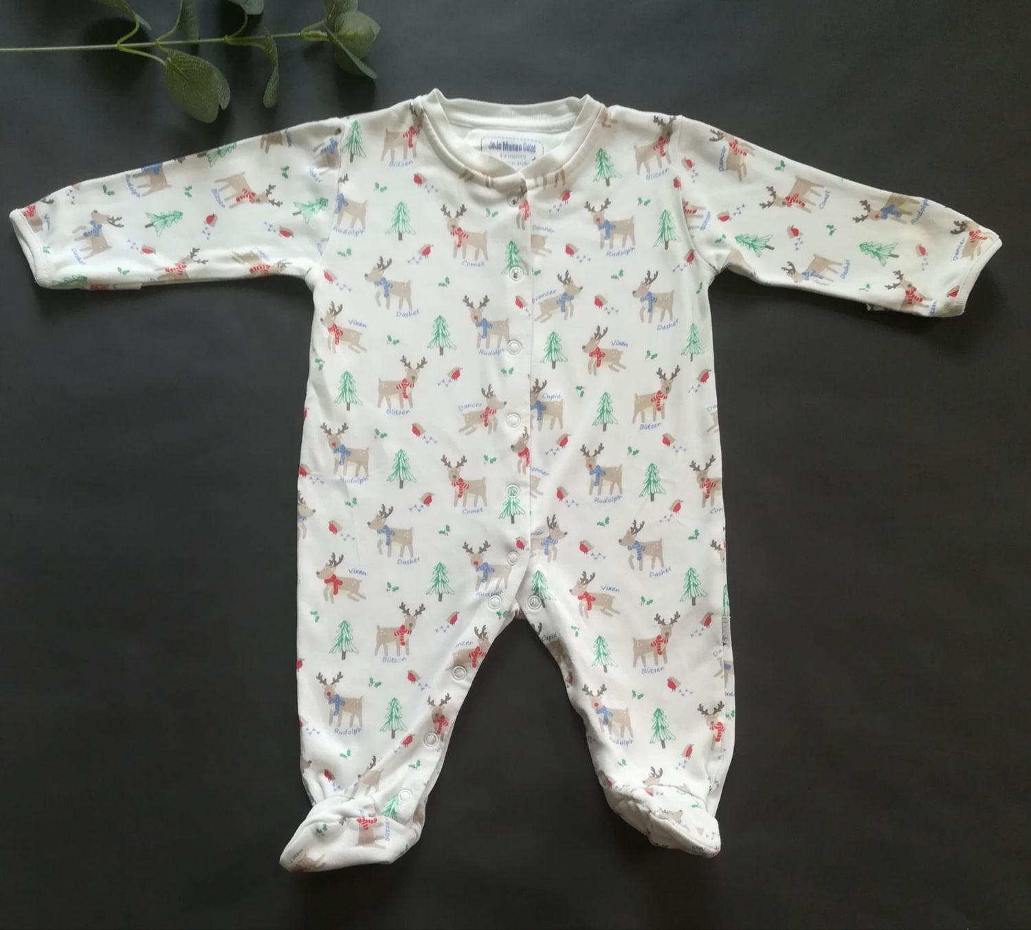Christmas sleepsuit from JoJoMamanBabe