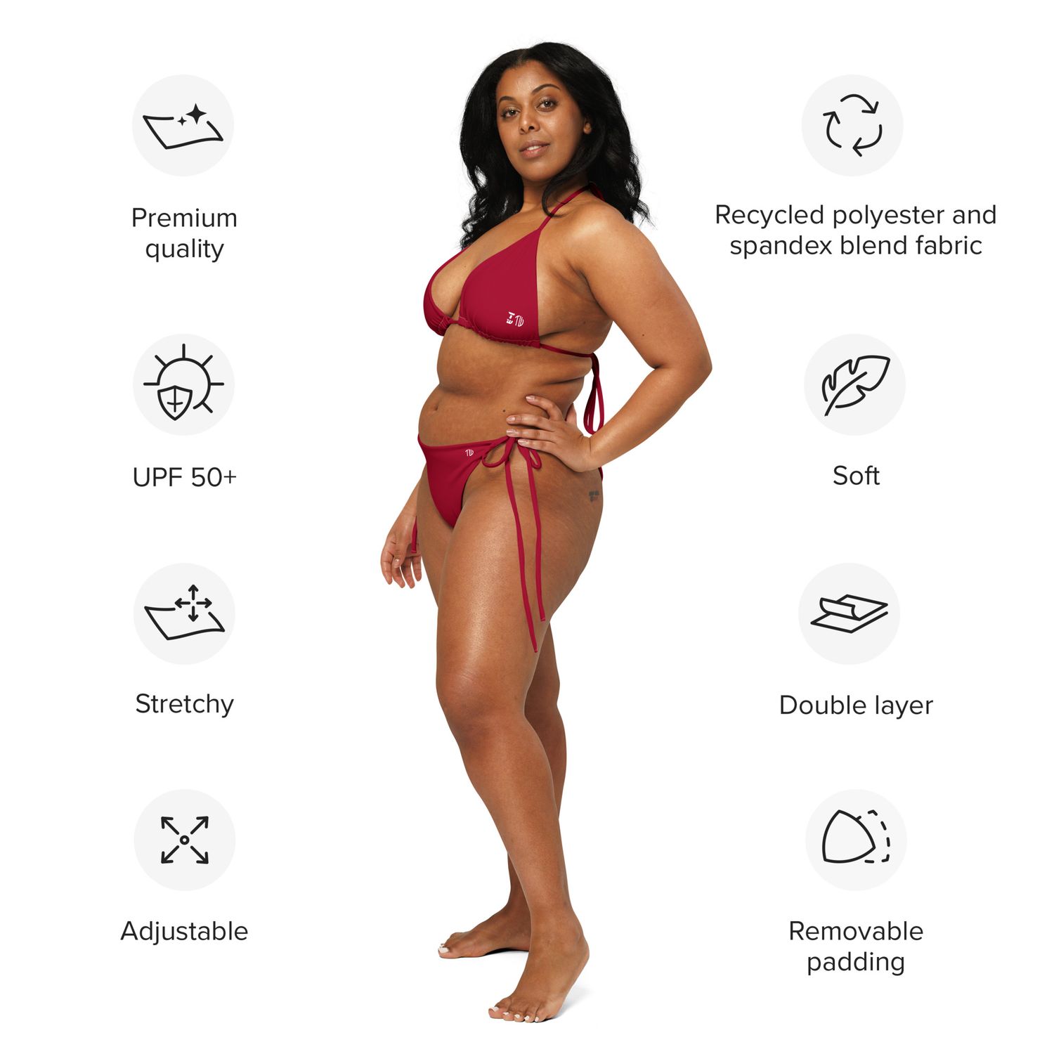 Recycelter Schnürbikini