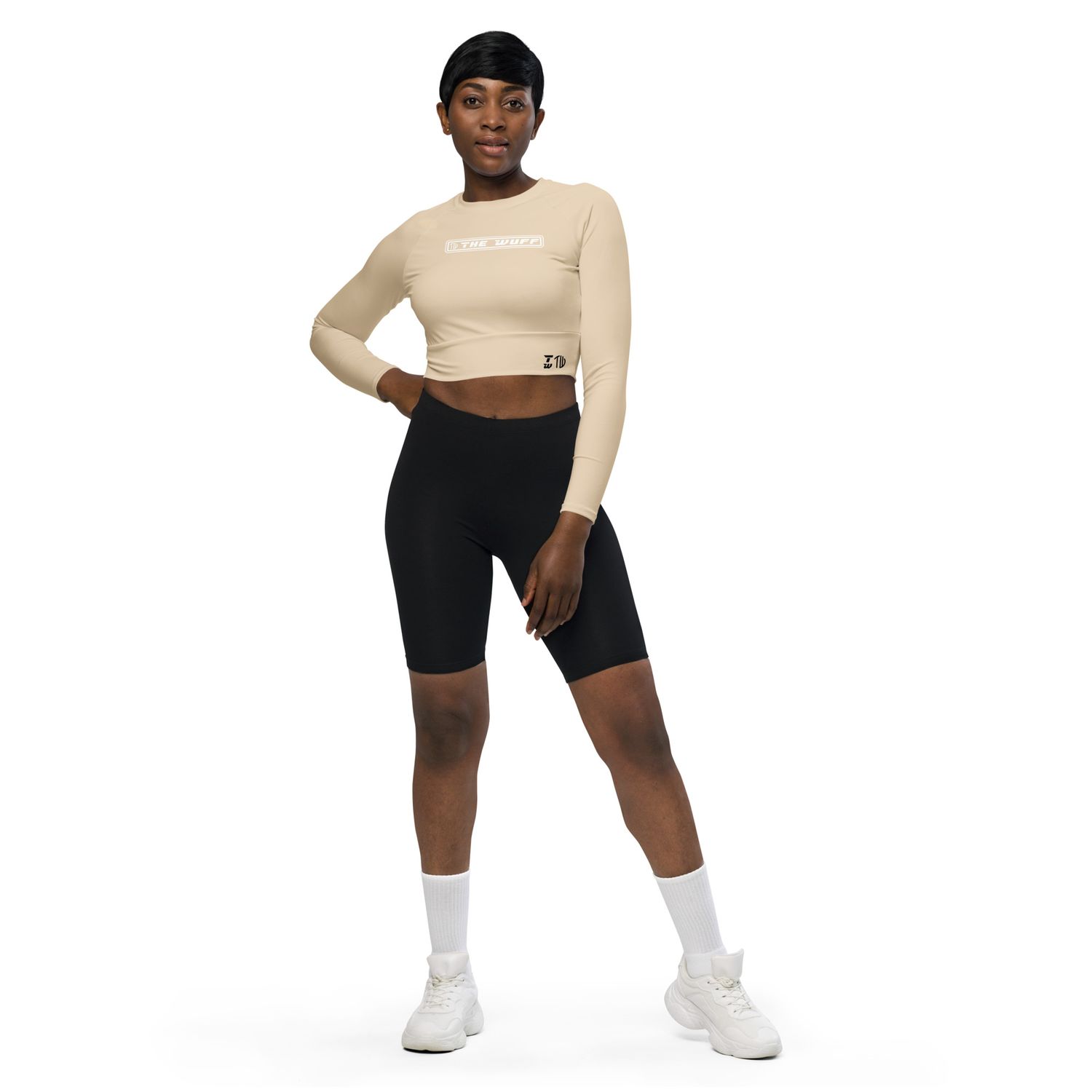 Recyceltes Langarm Crop Top