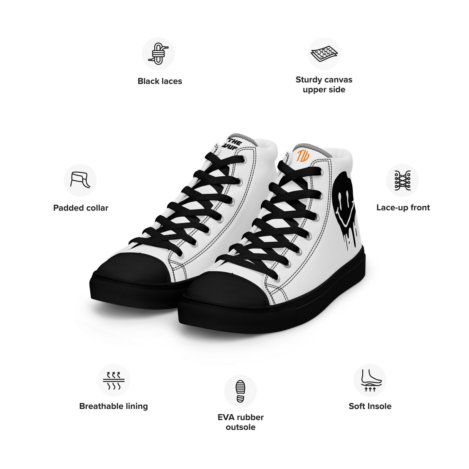 High-Top Leinenschuhe für Damen