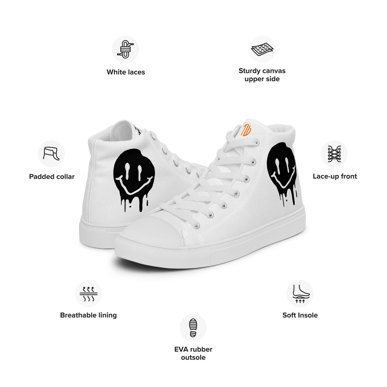 High-Top Leinenschuhe für Damen