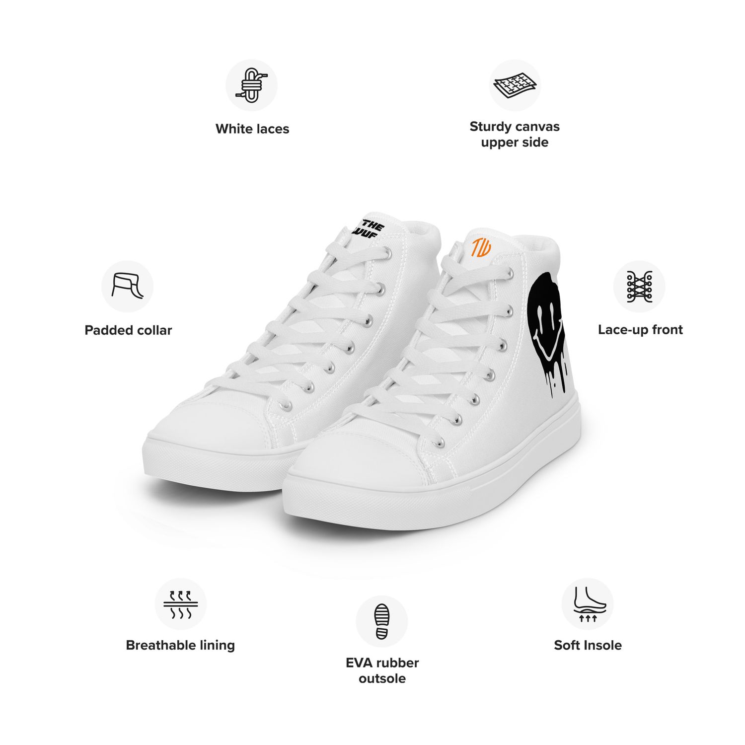 High-Top Leinenschuhe für Damen