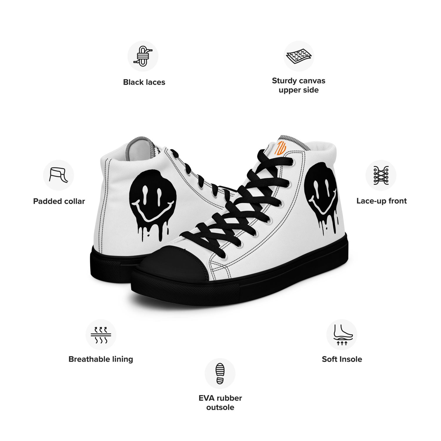High-Top Leinenschuhe für Damen