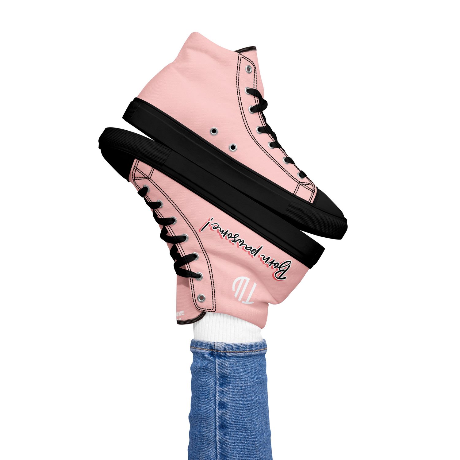 High-Top Leinenschuhe für Damen