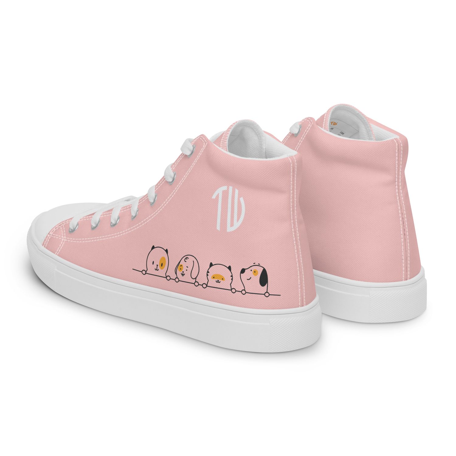 High-Top Leinenschuhe für Damen