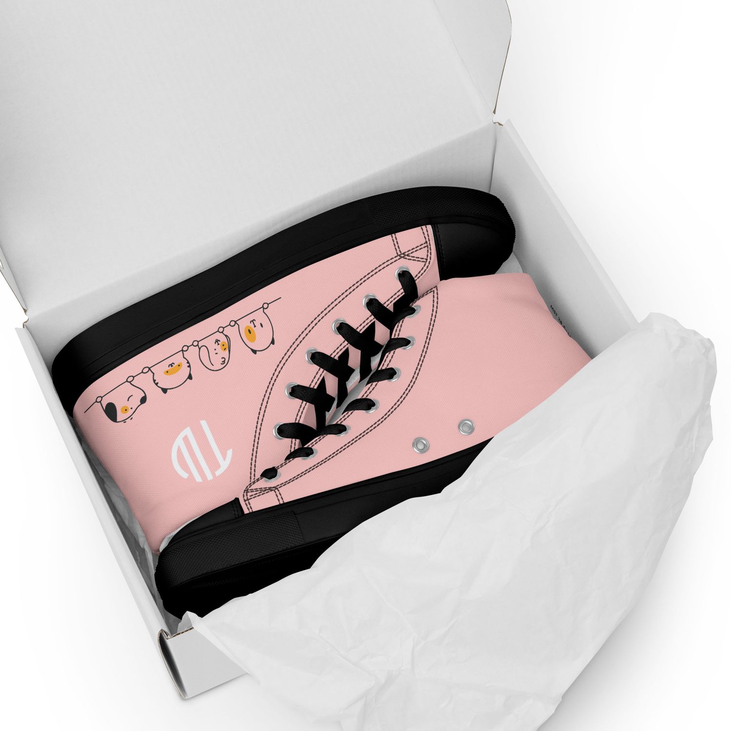 High-Top Leinenschuhe für Damen