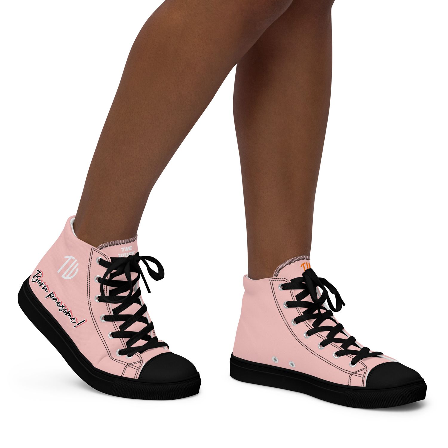 High-Top Leinenschuhe für Damen