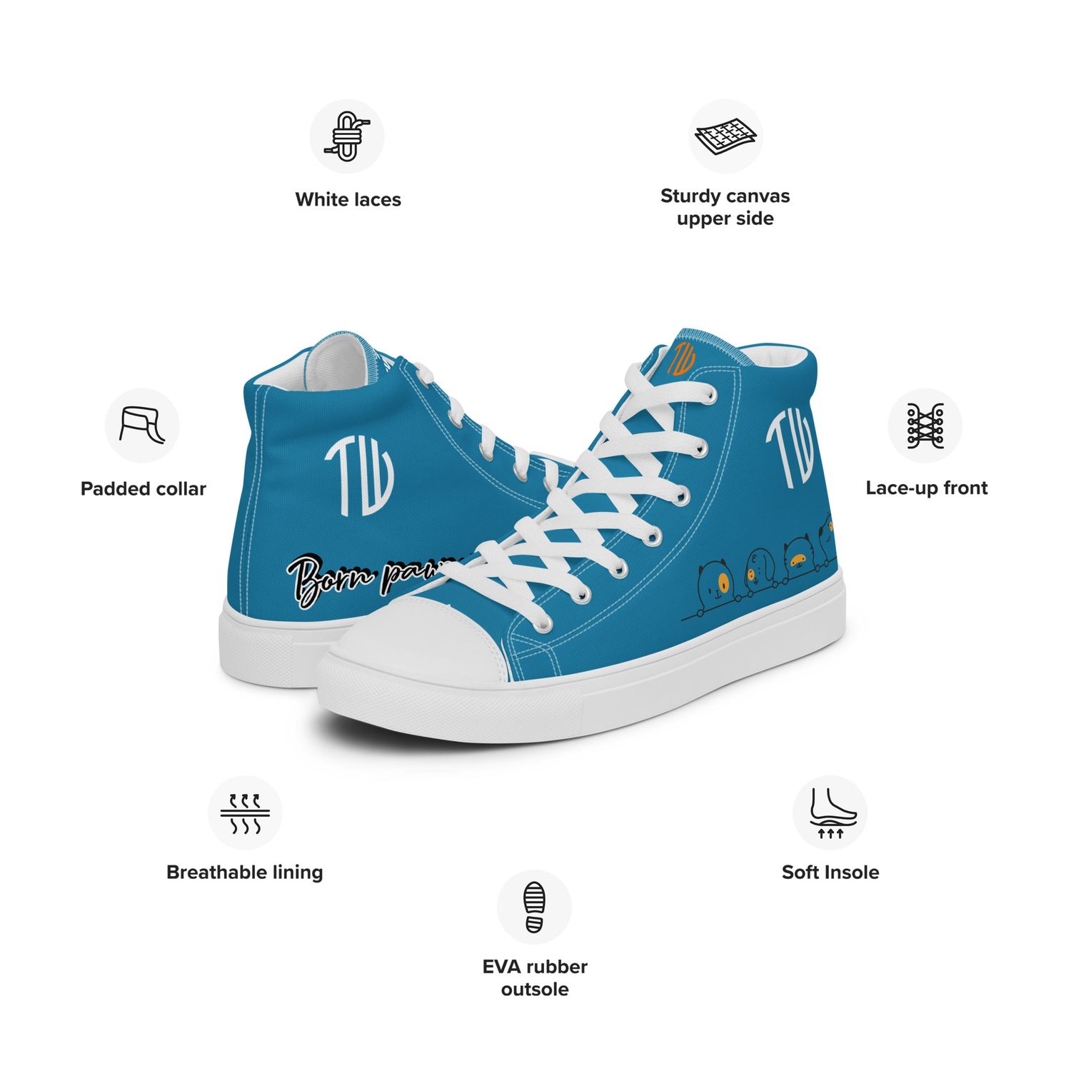 High-Top Leinenschuhe für Herren