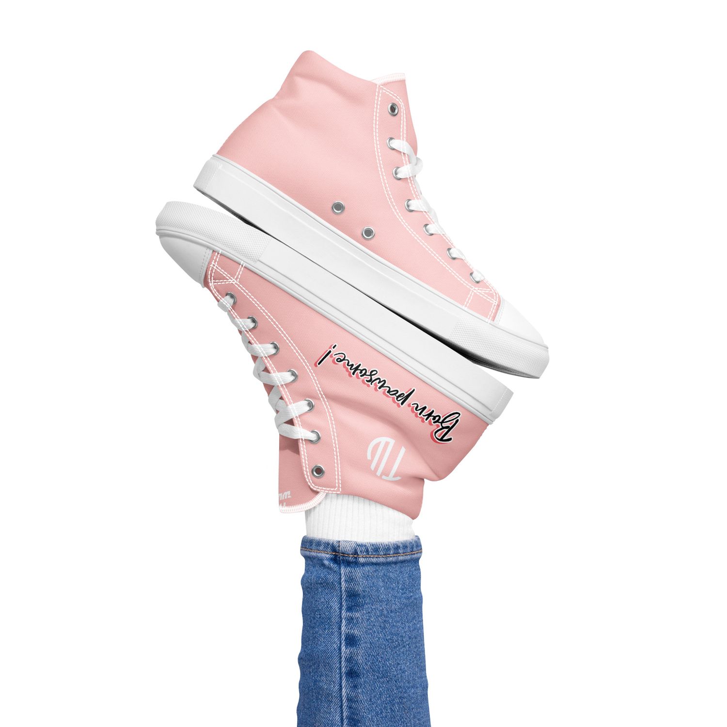 High-Top Leinenschuhe für Damen
