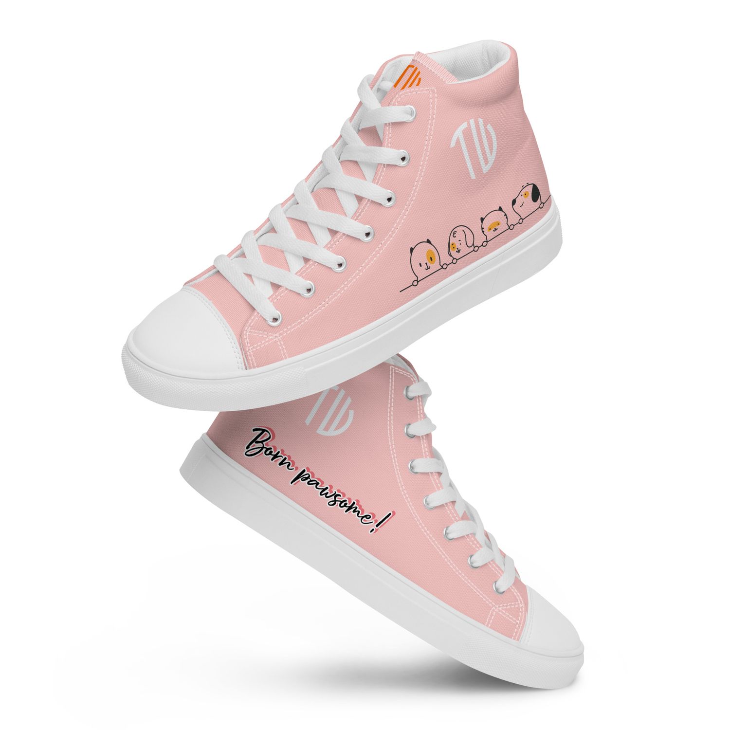 High-Top Leinenschuhe für Damen