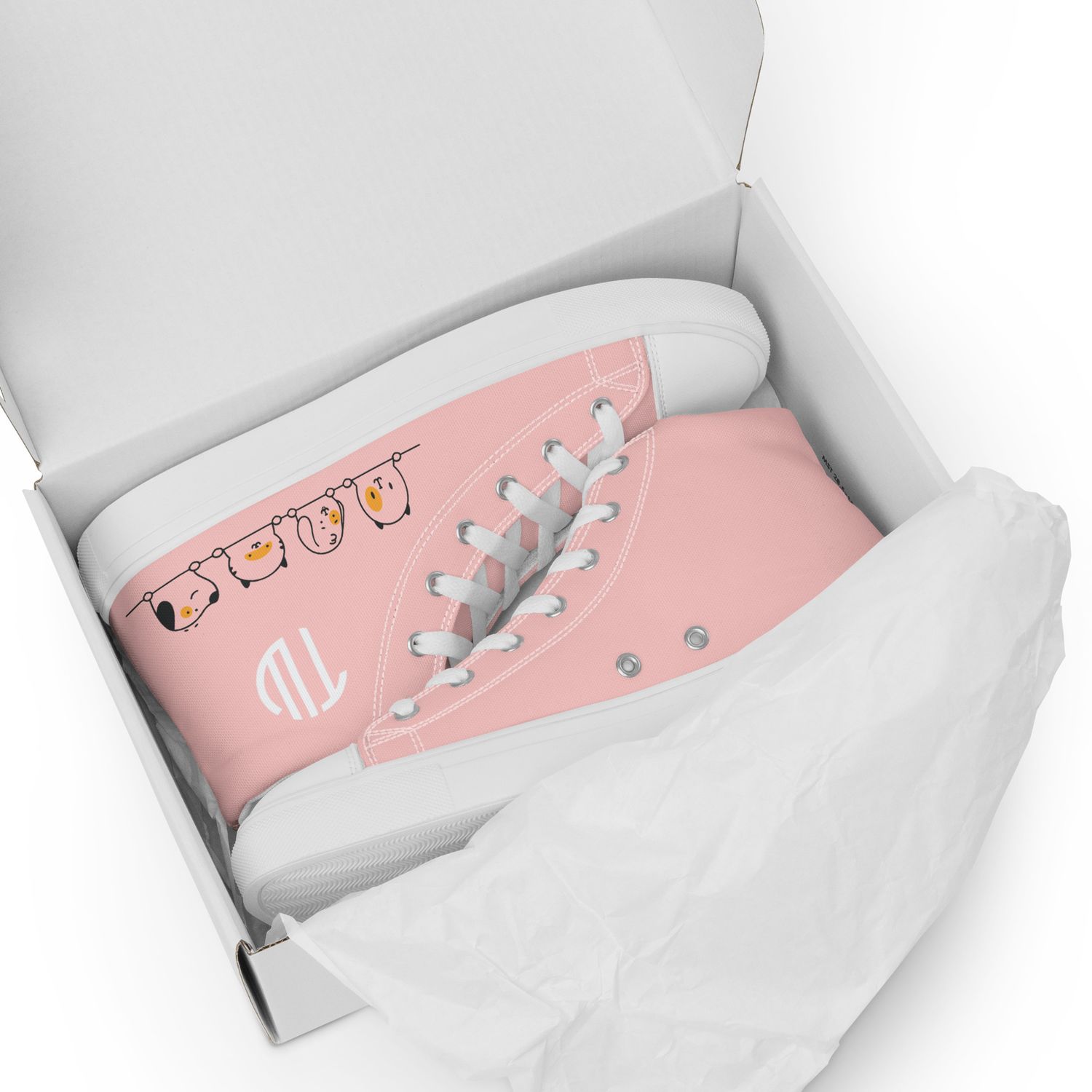 High-Top Leinenschuhe für Damen