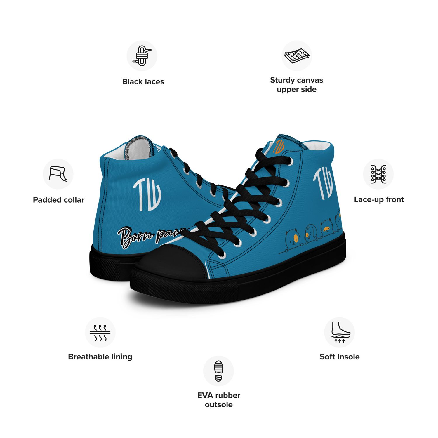 High-Top Leinenschuhe für Herren