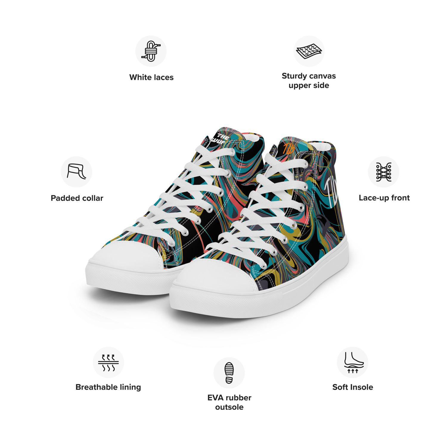 High-Top Leinenschuhe für Damen
