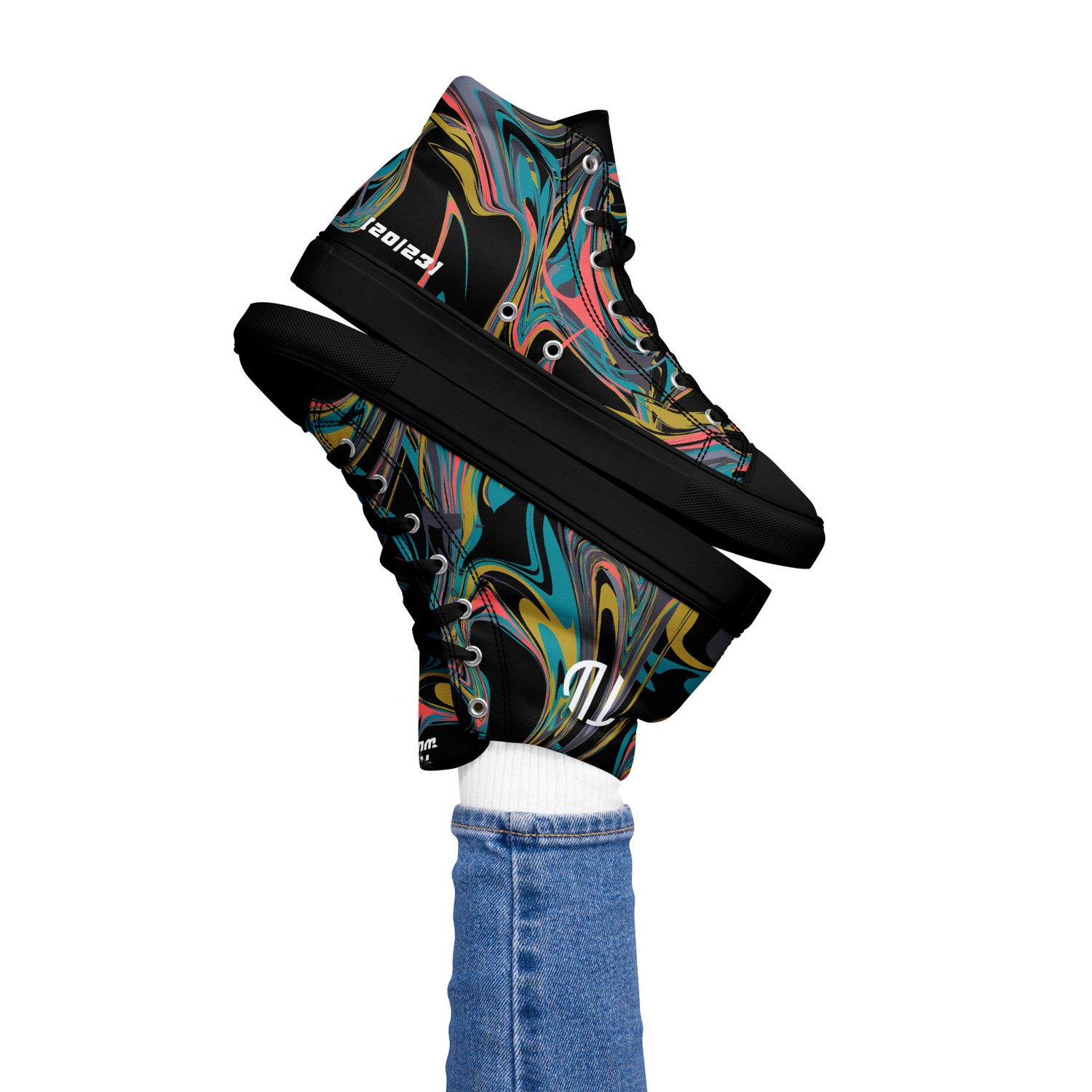 High-Top Leinenschuhe für Damen