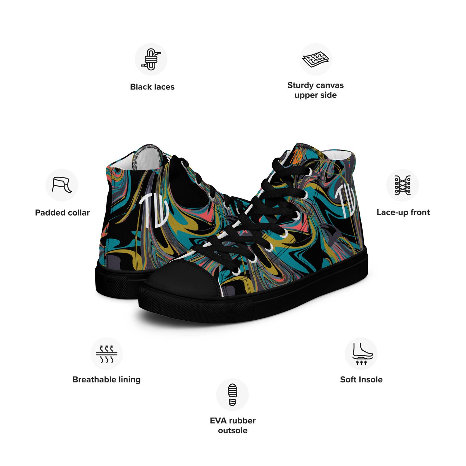 High-Top Leinenschuhe für Damen