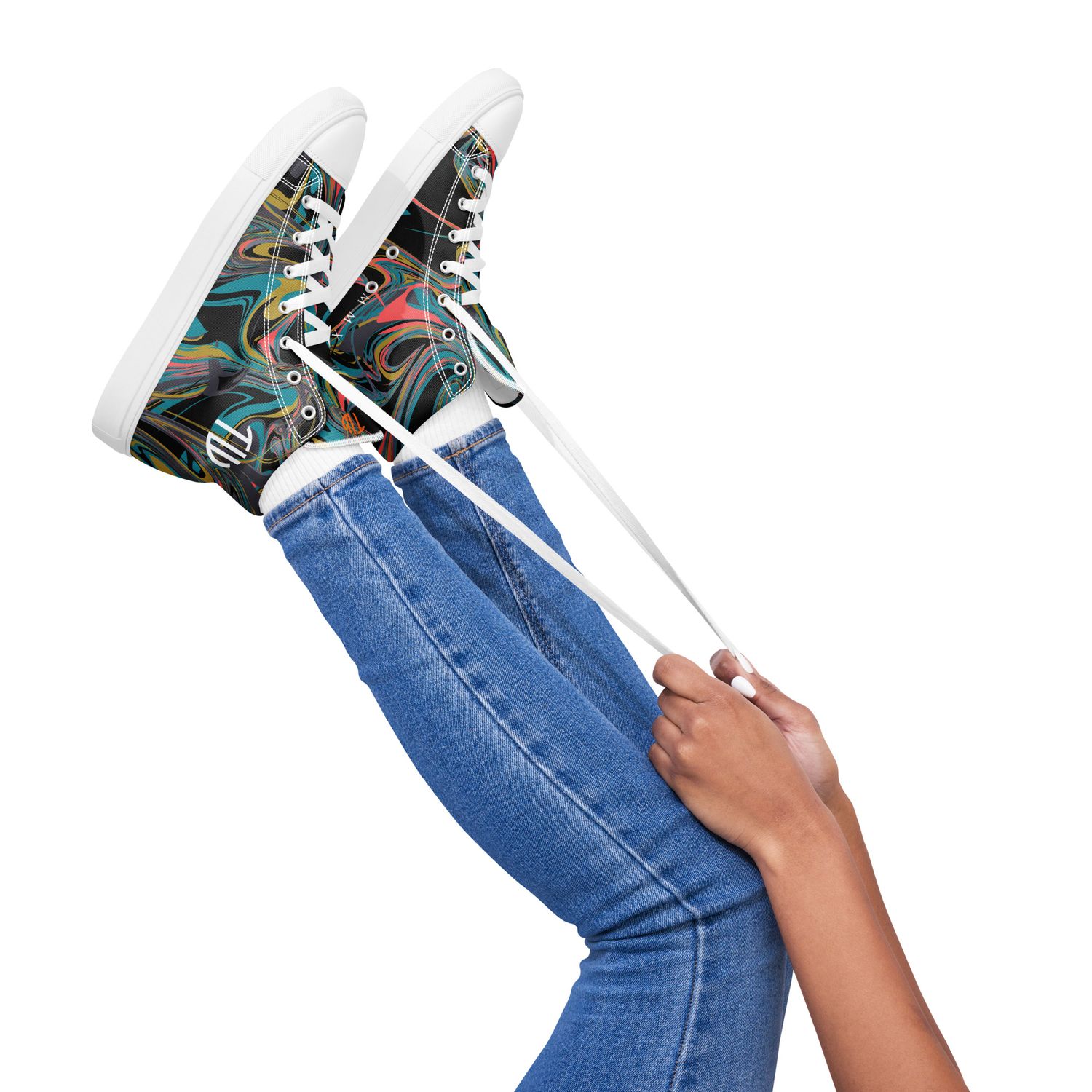 High-Top Leinenschuhe für Damen