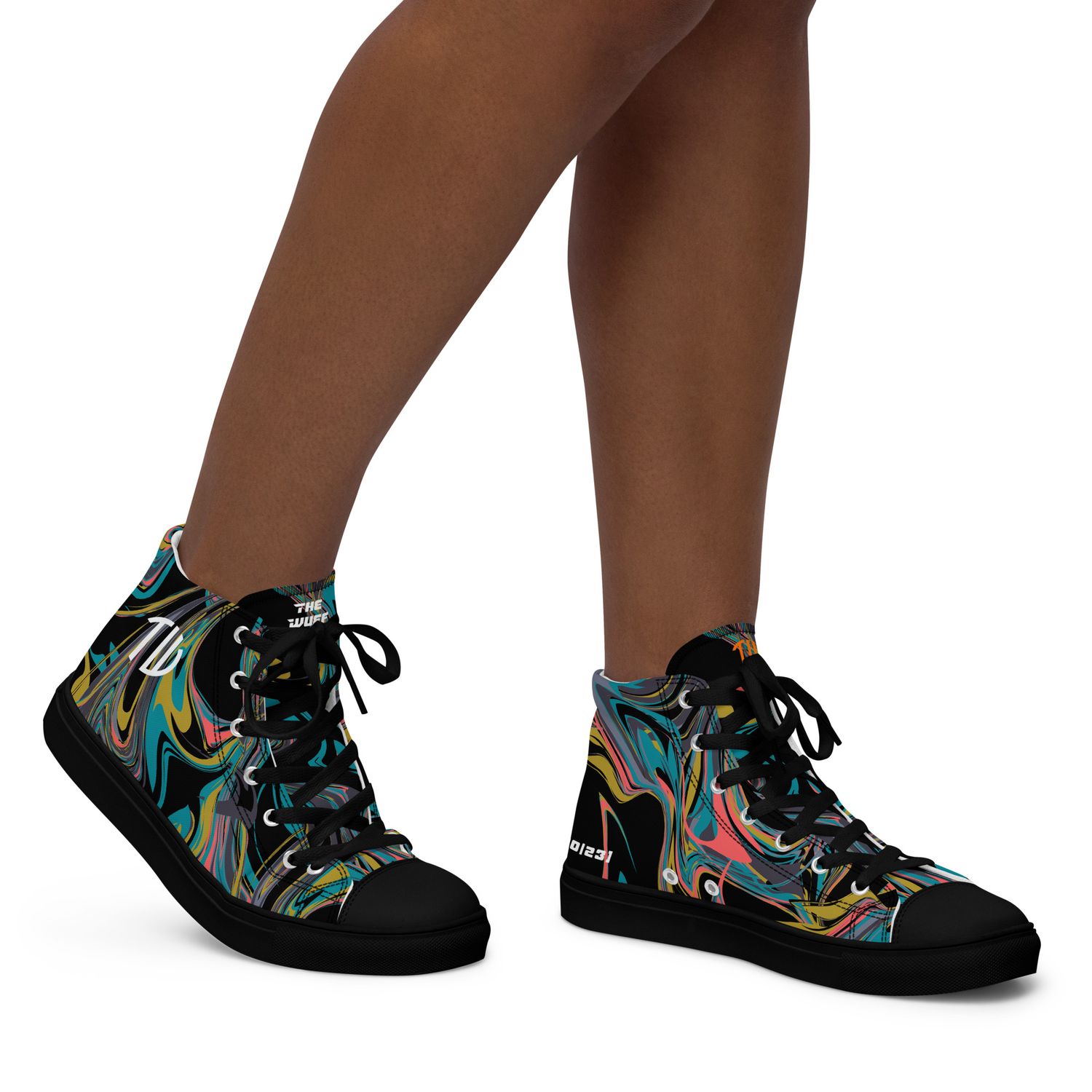 High-Top Leinenschuhe für Damen