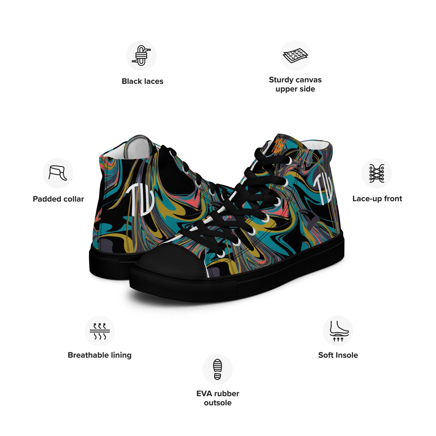 High-Top Leinenschuhe für Herren