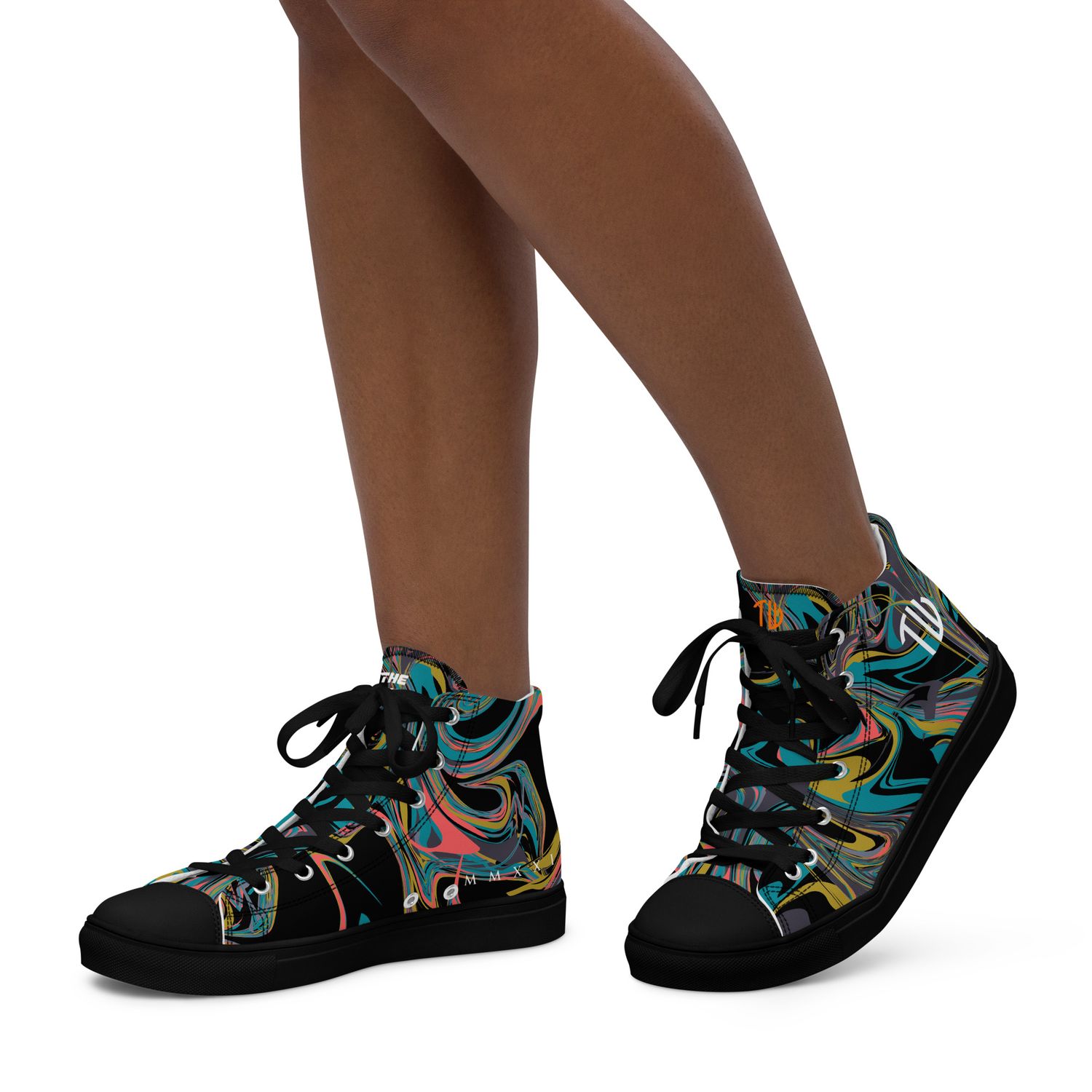 High-Top Leinenschuhe für Damen