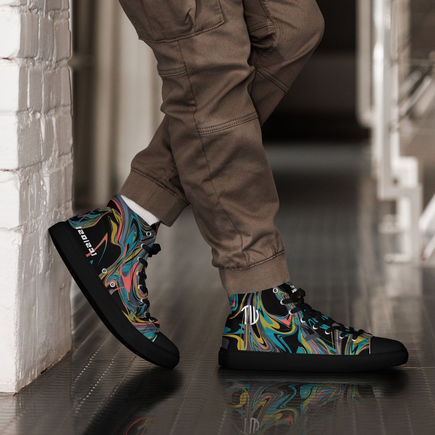 High-Top Leinenschuhe für Herren