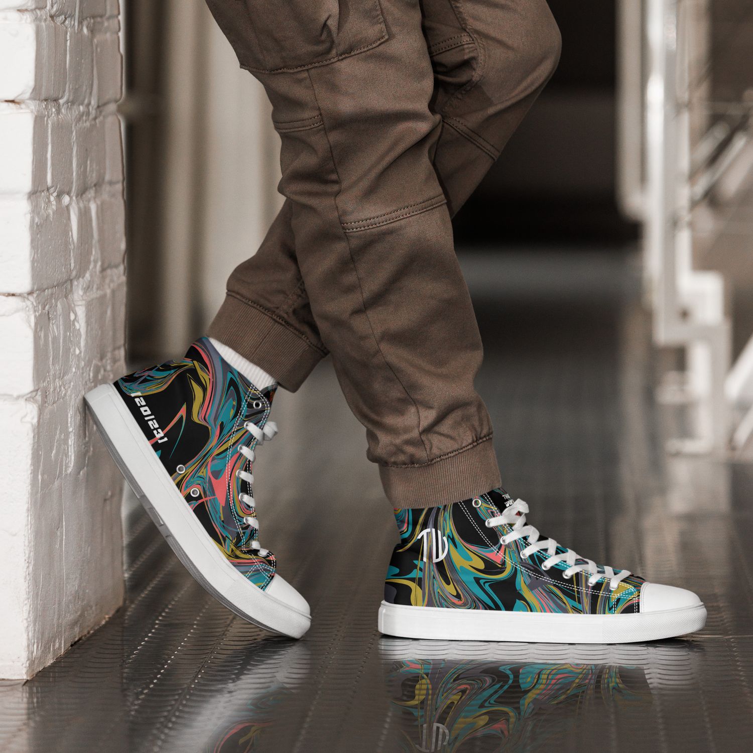 High-Top Leinenschuhe für Herren