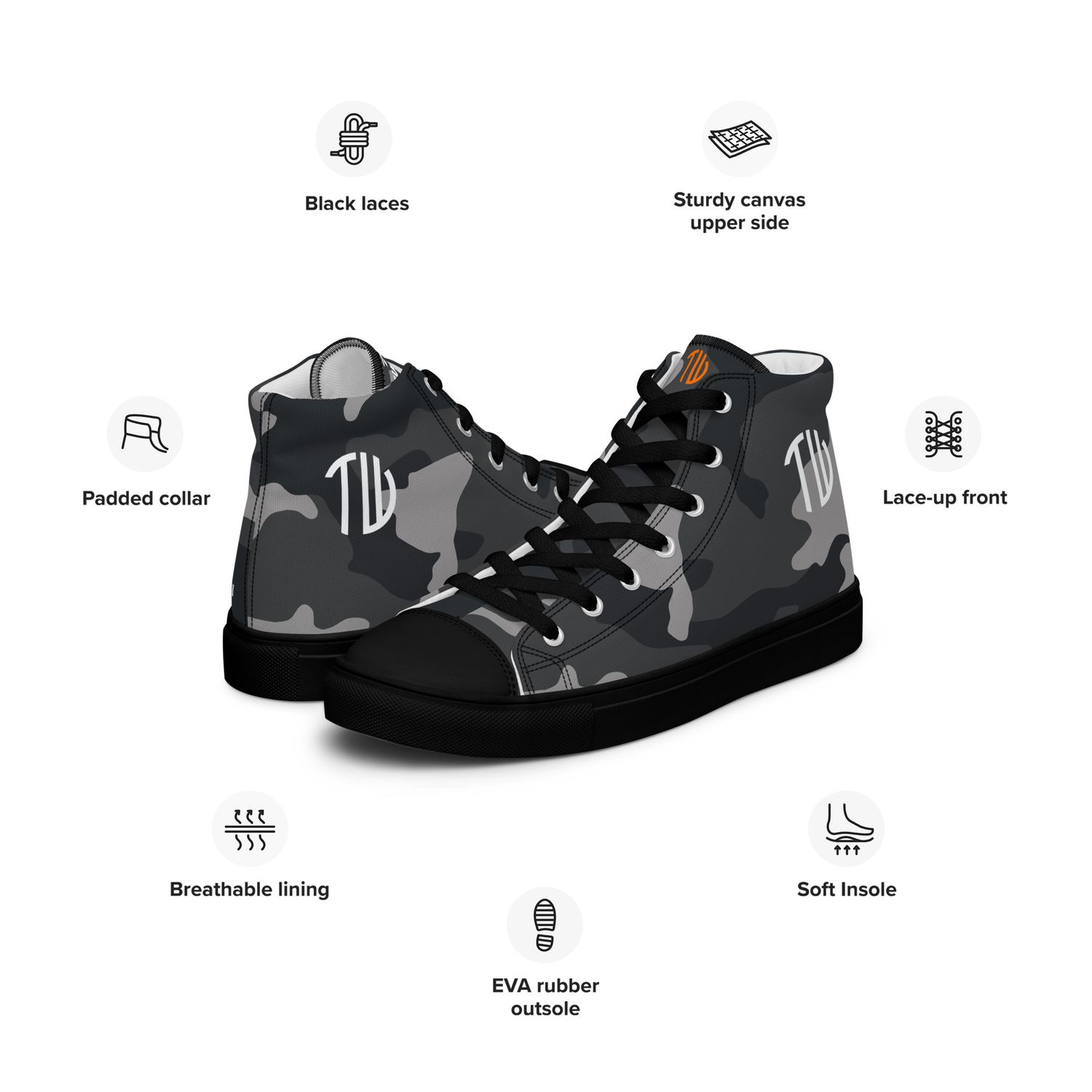 High-Top Leinenschuhe für Damen