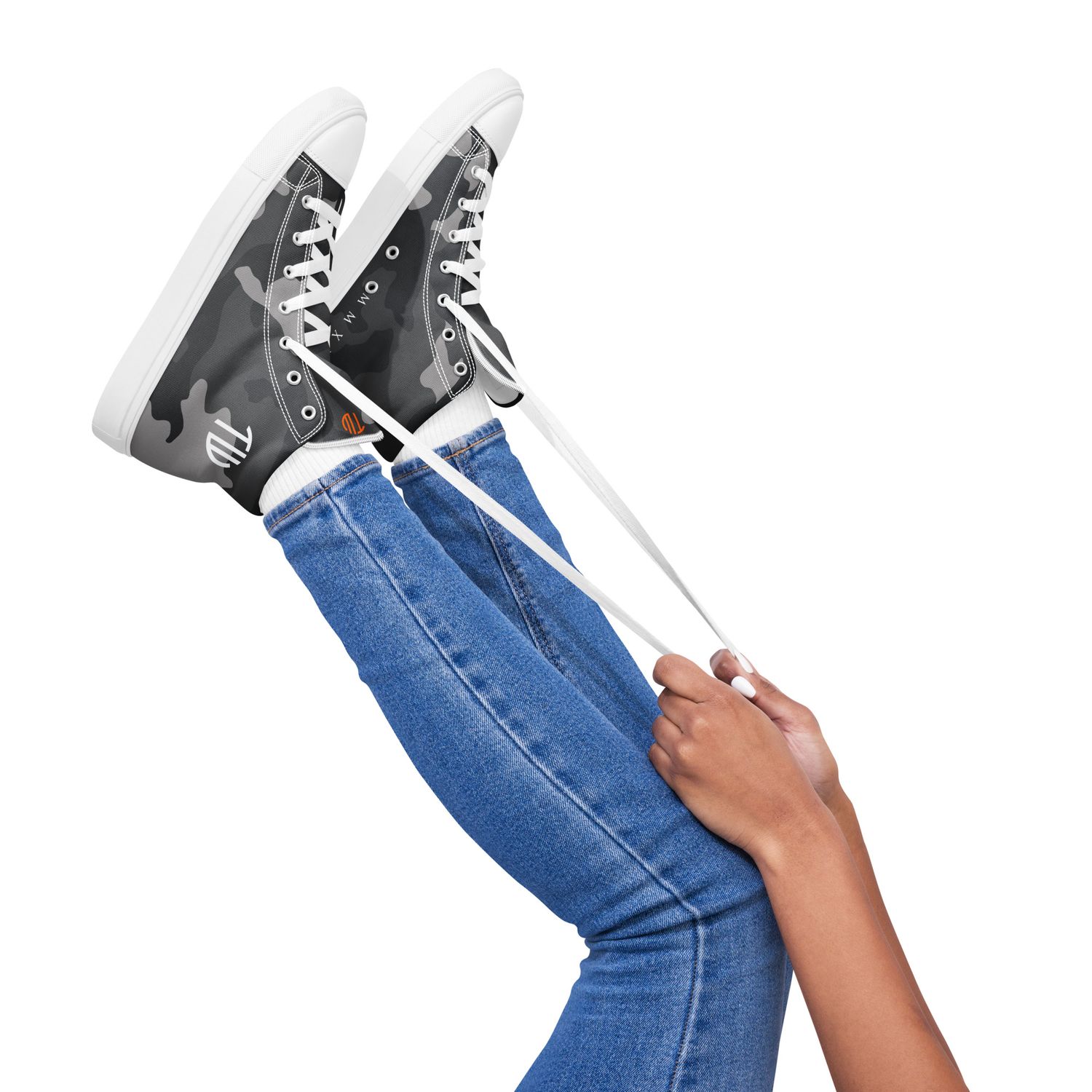 High-Top Leinenschuhe für Damen