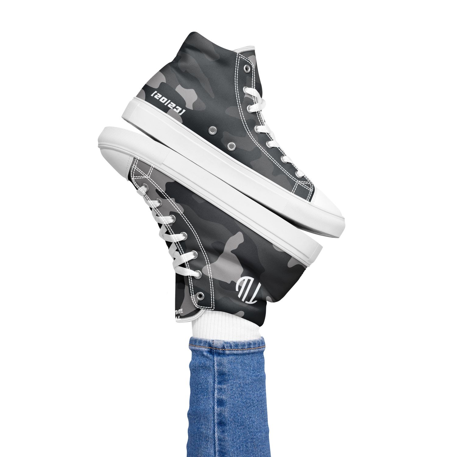 High-Top Leinenschuhe für Damen
