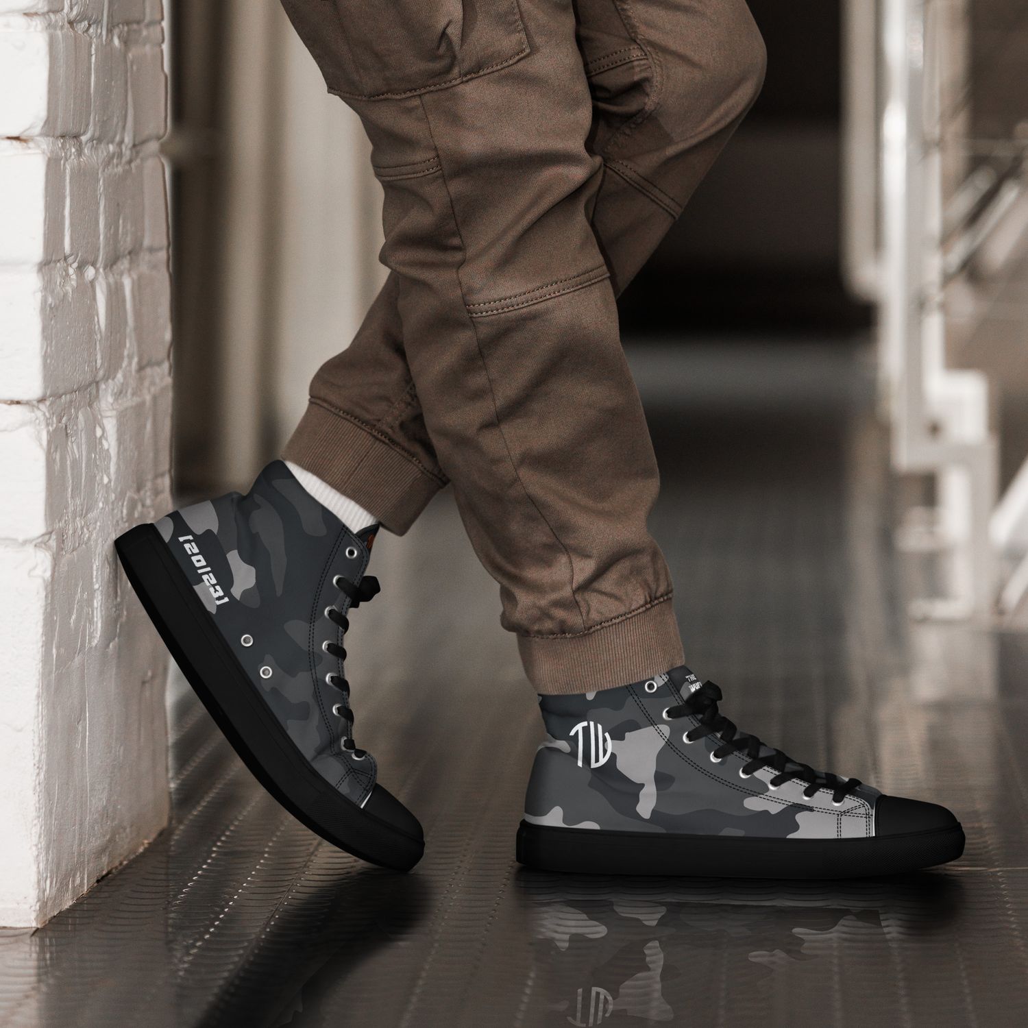 High-Top Leinenschuhe für Herren