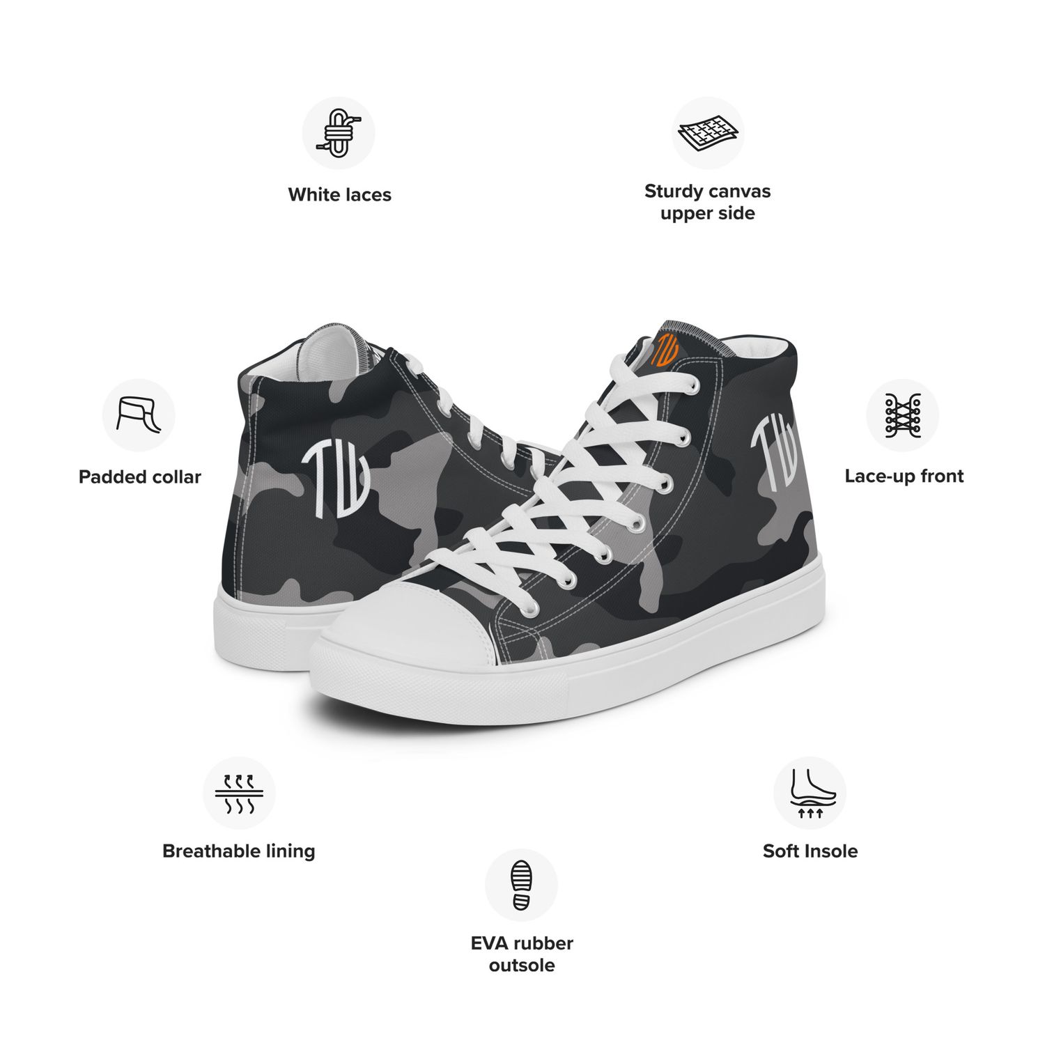 High-Top Leinenschuhe für Herren