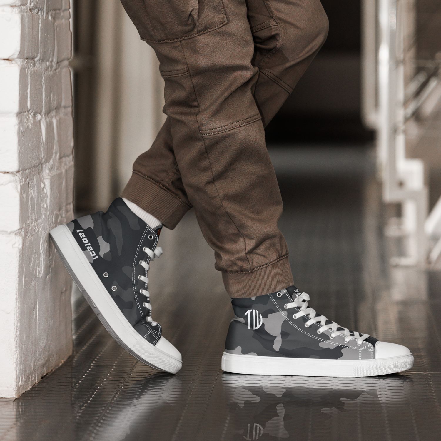 High-Top Leinenschuhe für Herren