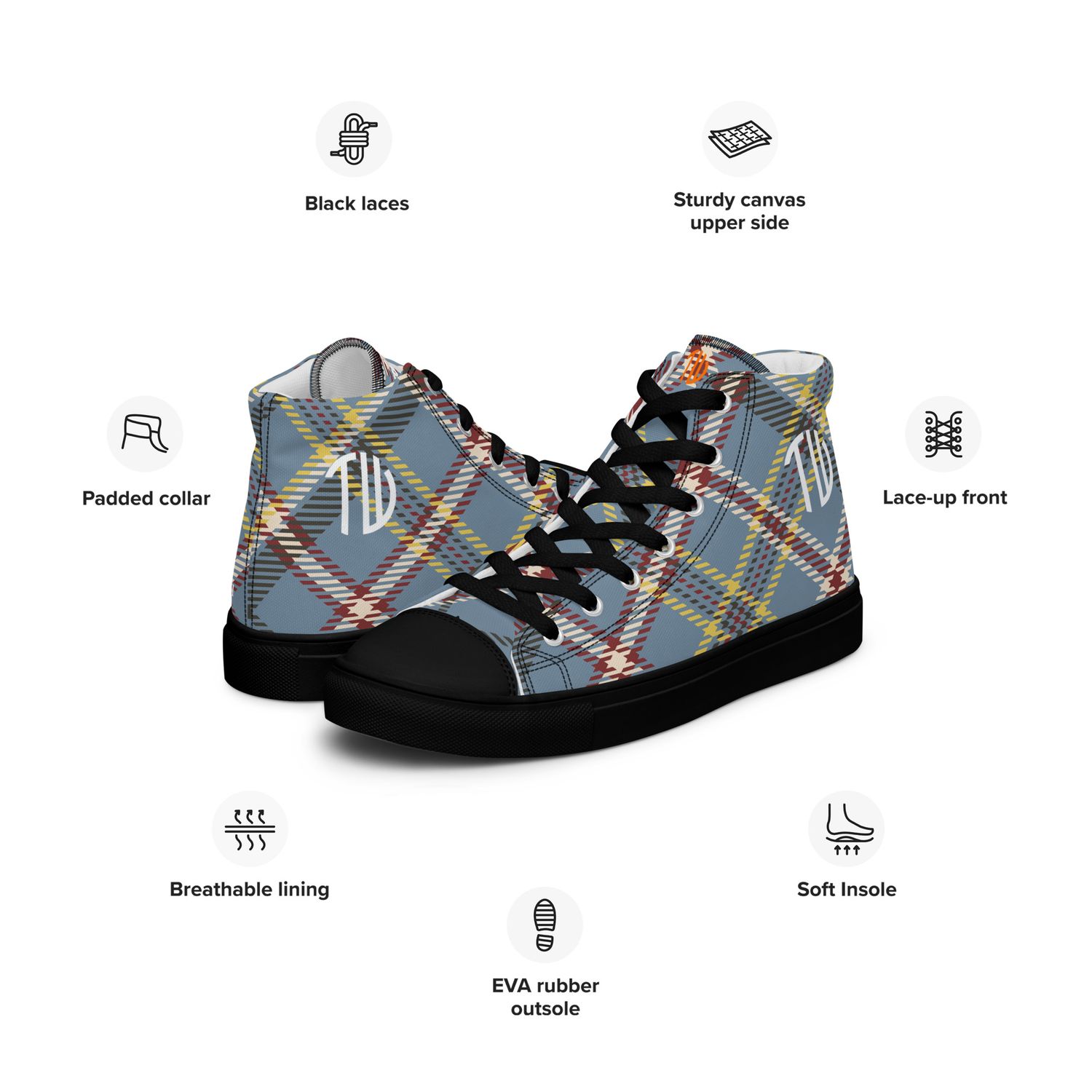 High-Top Leinenschuhe für Damen