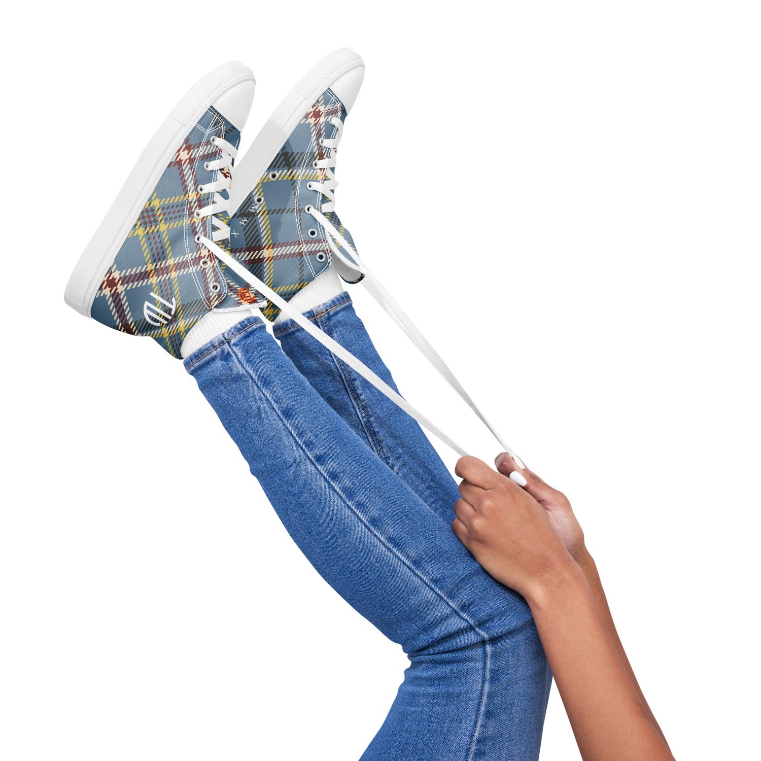 High-Top Leinenschuhe für Damen