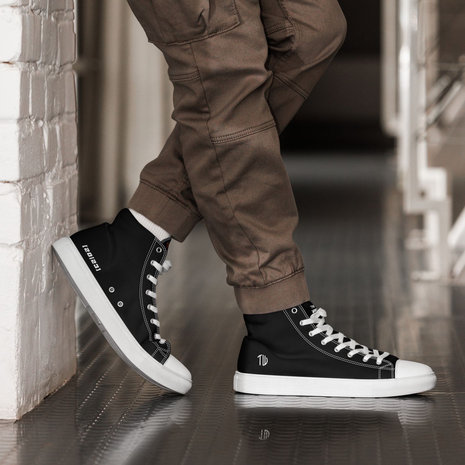 High-Top Leinenschuhe für Herren