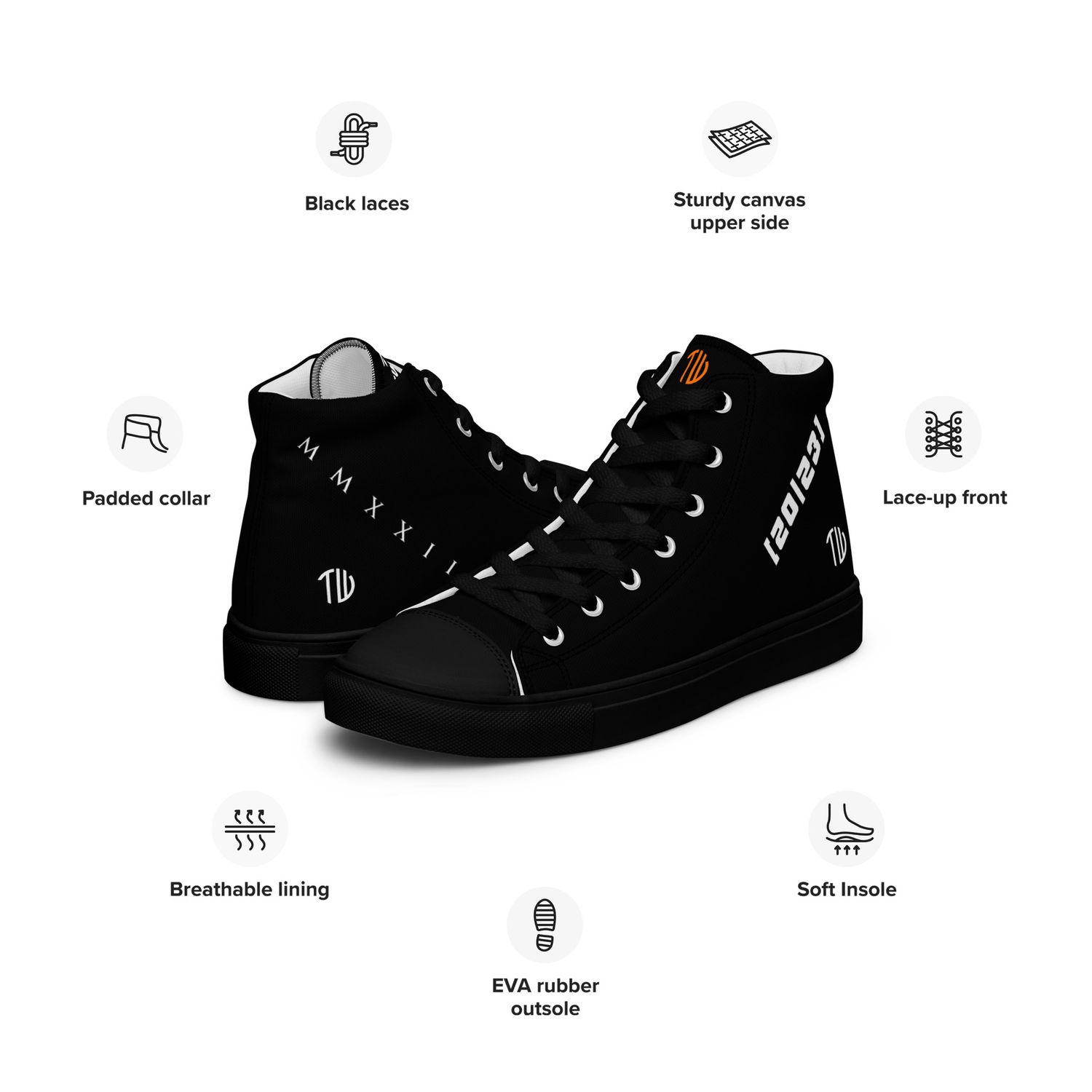 High-Top Leinenschuhe für Damen