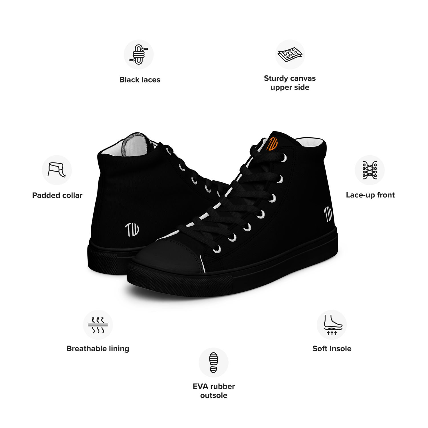 High-Top Leinenschuhe für Herren