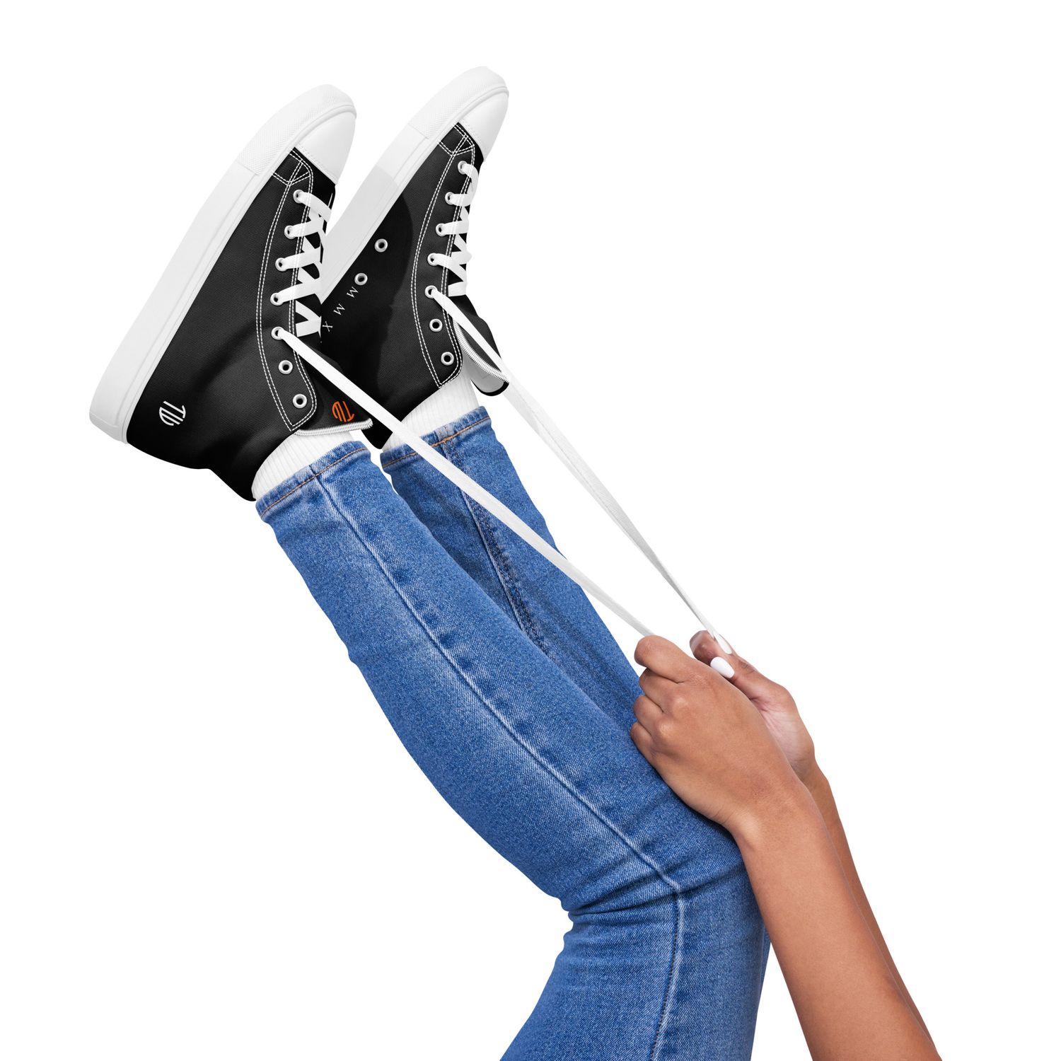 High-Top Leinenschuhe für Damen