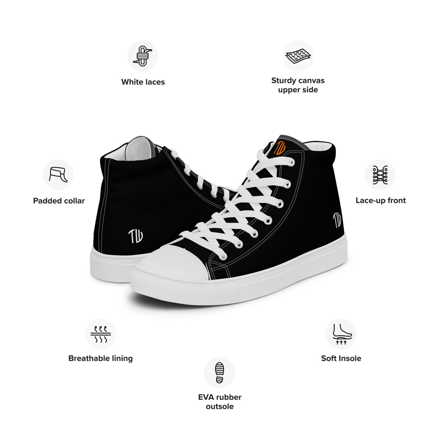 High-Top Leinenschuhe für Damen