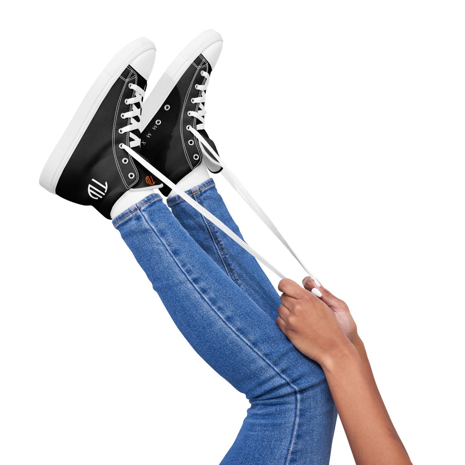 High-Top Leinenschuhe für Damen