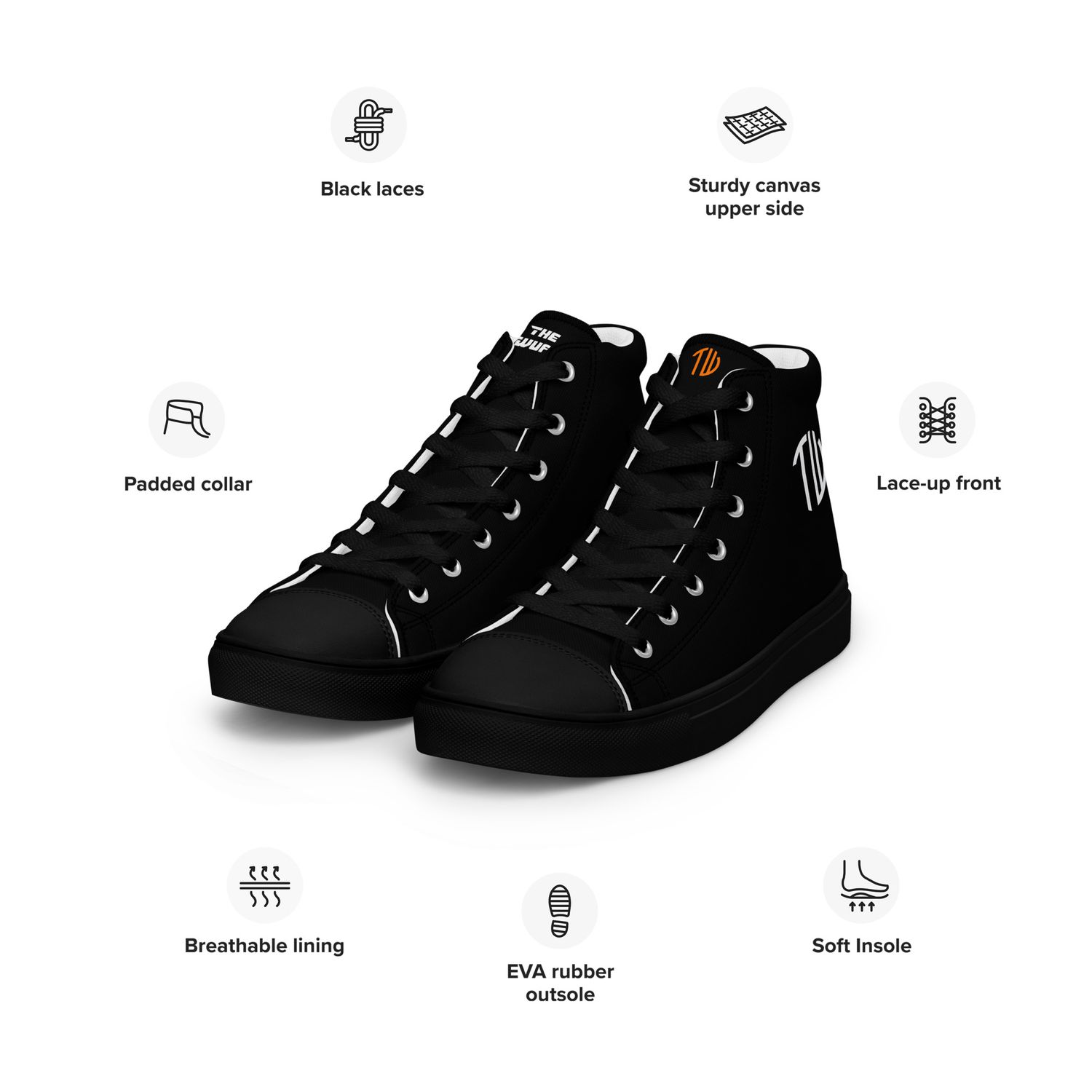 High-Top Leinenschuhe für Herren