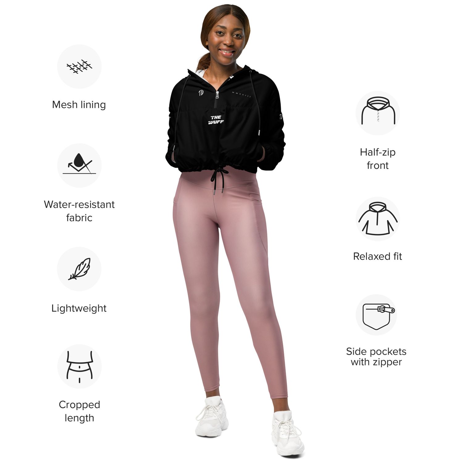 Bauchfreier Damen-Windbreaker für Damen